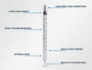 Ciringe 1 ml Syringe Luer Lock - Pack of 100